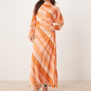 asos sheer long sleeve maxi dress